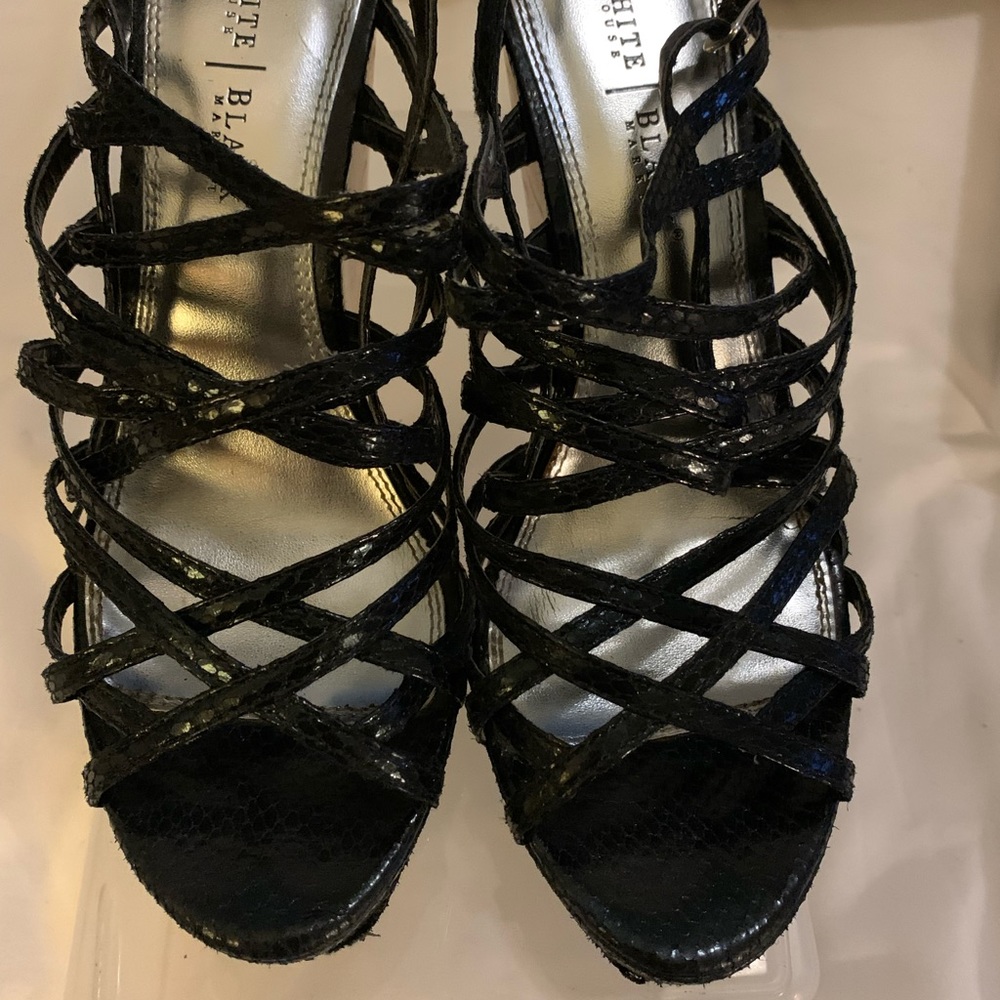 White House Black Market wedges wooden heel. Size 8 slightly worn